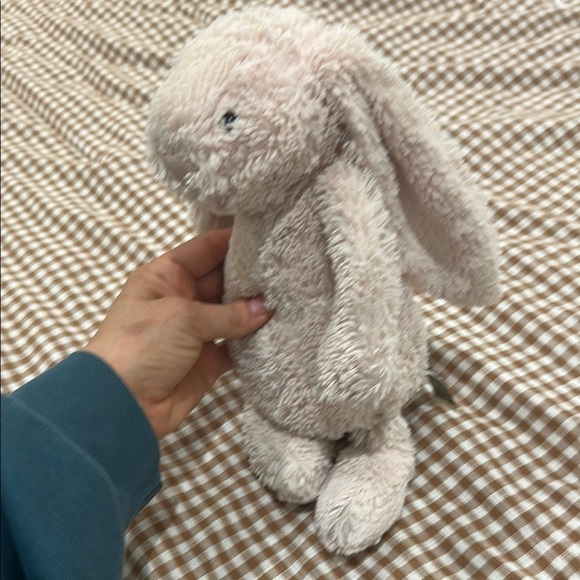 Jellycat 12” Bashful Bunny Rabbit Med  pink pale Tail Stuffed Plush - Picture 1 of 2